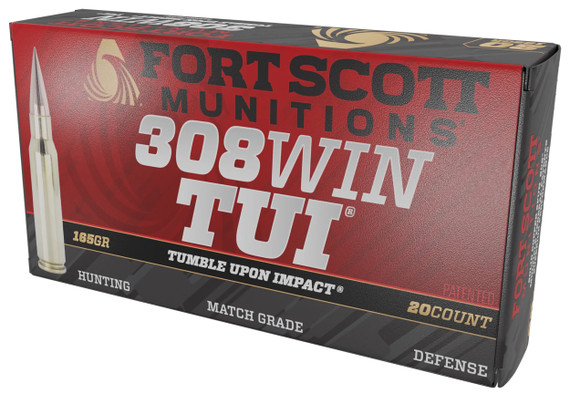 Fort Scott Munitions Buck Commander TUI, 308 Win, 165gr Solid Copper Spun, 20 Rounds 