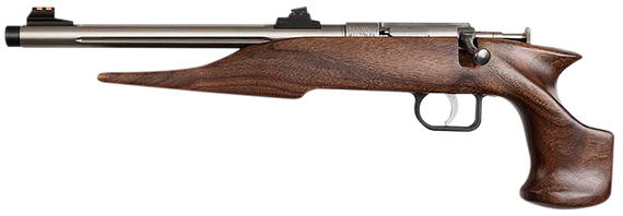 Chipmunk Hunter, 22 S/L/LR, 9.00" Threaded Barrel, 1 Rds, Ported, Stainless Steel/Walnut 
