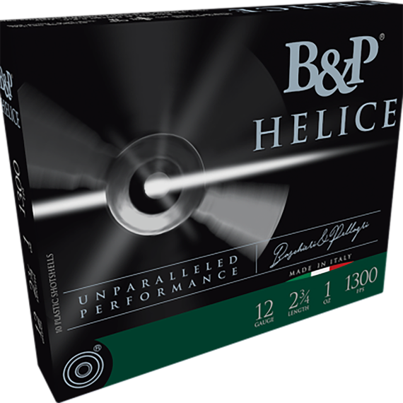 B&P Ammunition 12B1FE75 Helice Electro, 12 Gauge, 2.75" Shells, 1 oz, 7.5 Shot, 10 Rounds Per Box 