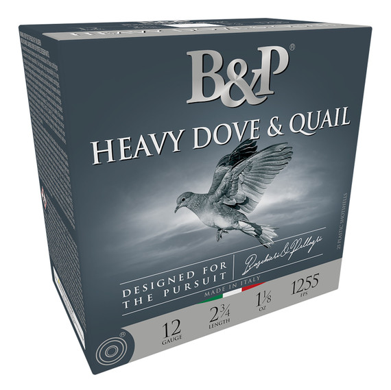 B&P 12B18D6 Heavy Dove & Quail, 12 Gauge, 2.75" Length, 1 1/8 oz, 6 Shot, 25 Rds, Plastic Casing 