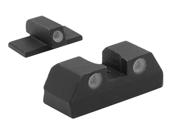 Meprolight Tru-Dot Sight Set, Green Tritium, White Outline, KAHR Arms K/P/MK/PM 