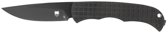 CobraTec Cyclone Hidden Release, 3.00" Blade, Black TiCN D2 Steel, Black Aluminum Handle 
