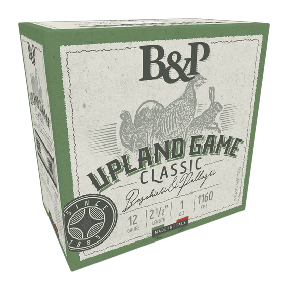 B&P Ammunition 12B1UP75 Upland Game Classic, 12 Gauge, 2.50" Shell, 1 oz, 7.5 Shot, 25/Box 