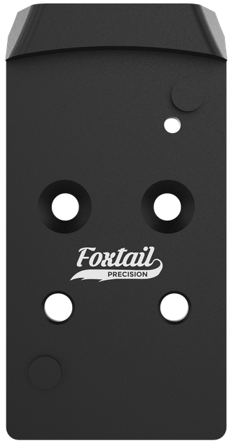 Foxtail Precision Rear Sight Dovetail Optic Adapter Plate for CZ P10, Holosun 407K/507K Footprint, Black Anodized 