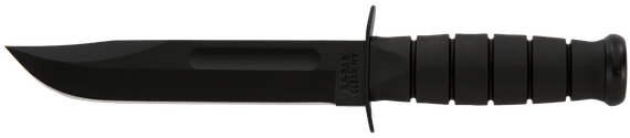 Ka-Bar 1211 Fighting/Utility Knife, 7" Fixed Clip Point, Black Kraton G Handle, Includes Sheath 