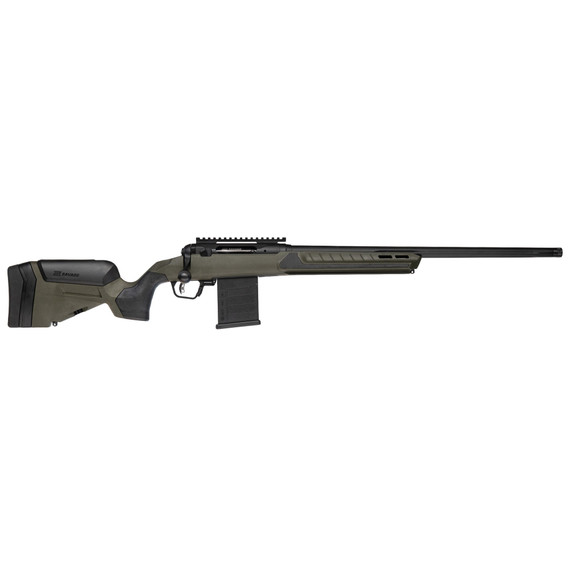 Savage Arms 110 Core Predator, 22 CREEDMOOR, 22.00" Threaded Barrel, 10 Rds, Black Ink/Hunter Green 