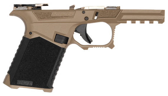 SCT Manufacturing SCT-19 Overmold Frame, Complete Polymer Handgun Frame, Flat Dark Earth/Black 
