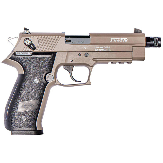 American Tactical GSG Firefly, 22 LR, 4.90" Threaded Barrel, 10 Rds, Manual Safety, Tan 
