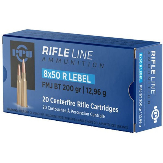 PPU Rifle Line 8x50R Lebel, 200gr FMJ-BT, 20 Rounds 