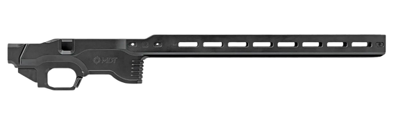 MDT ACC Premier Gen2 Chassis Base, Ruger American Rimfire Right Hand, Cerakote Black Aluminum 