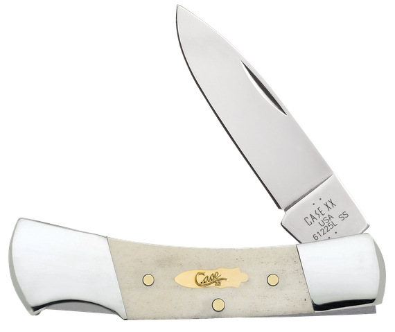 Case Lockback, Tru-Sharp SS Drop Point Blade, Smooth Natural Bone Handle 