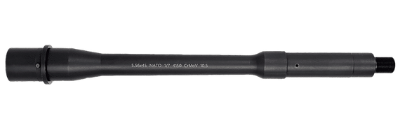Lead & Steel Match Grade 5.56 NATO, 10.50" Threaded Barrel, 1:7 Twist, 4150 CrMoV Nitride 
