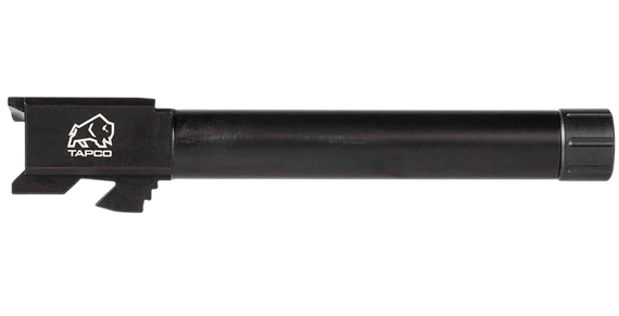 Tapco Conversion Barrel, Fits Glock 22 Gen 3-4, 9mm Luger, Threaded, Black Nitride, Includes Thread Protector 
