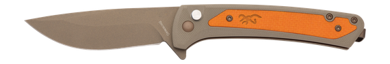 Browning Opening Day, Folding Knife, Tan/Orange Finish 