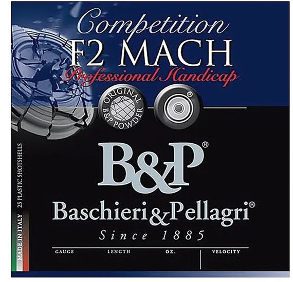 Baschieri & Pellagri F2 Mach Professional Handicap, 12 Gauge, 2-3/4" 1 oz #7.5 Shot, 25 Rounds 