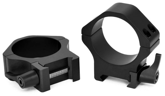 Warne Maxima Horizontal QD, 34mm Medium Quick Detach Scope Rings, Matte Black 