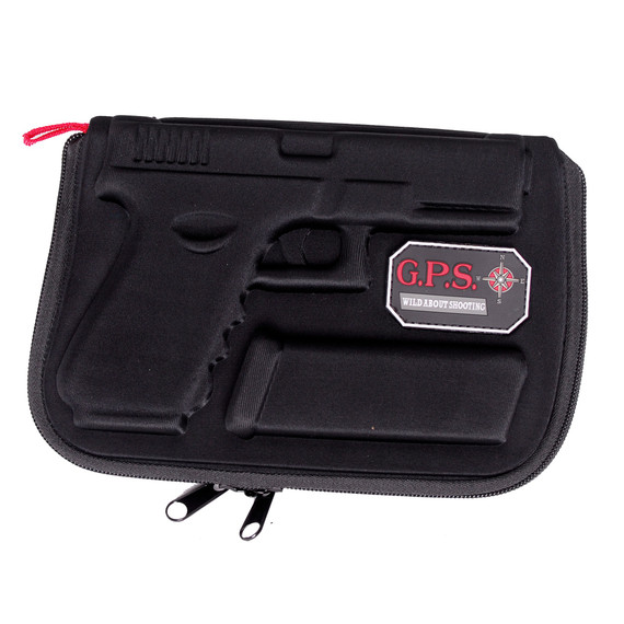 GPS Molded, Custom Glock Pistol Case w/ Double Locking Zippers, Black 