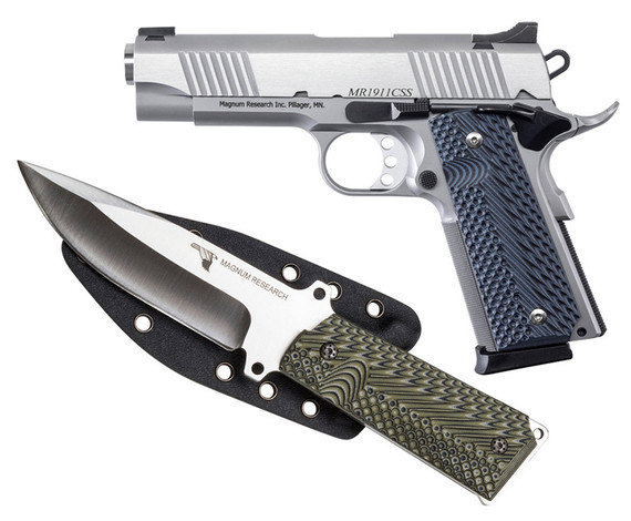 Magnum Research MR1911CSS, .45 ACP, 4.33" Barrel, 8 Rds, Matte Stainless Steel - 761226088707 
