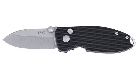 CRKT Squid Button Lock, Compact Folding Knife, Black 