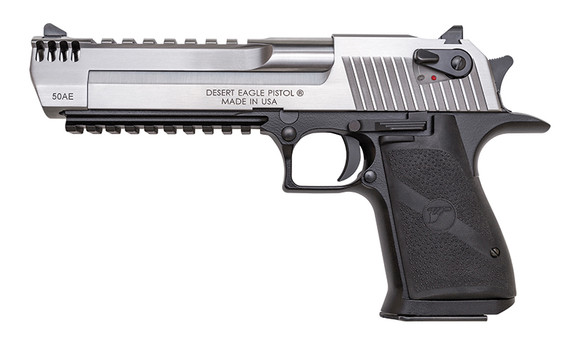Magnum Research Desert Eagle Mark XIX L6, 50 AE, 6.00" Barrel, 7 Rds, Black Aluminum Frame/Stainless Steel Slide - 761226087946 