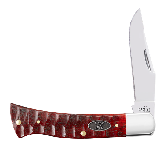 Case Axe Handle, Gator Jig Old Red Bone Handle, Tru-Sharp Stainless Steel Blade, Folding Slipjoint Knife 