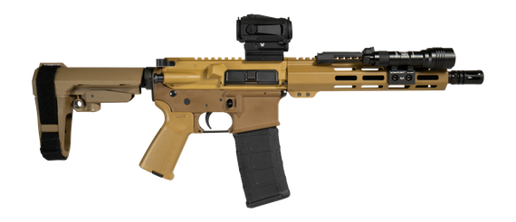 Shark Coast Tactical Sunrise w/ Vortex Crossfire Red Dot, 300 AAC BLACKOUT, 10.00" Threaded Barrel, 30 Rds, M-LOK Handguard, Flat Dark Earth 