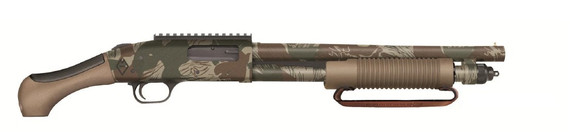 Mossberg & Sons 590 Bliksem, 12 GA, 14.38" Barrel, 5 Rds, Rhodesian Brushstroke Camo/Flat Dark Earth 