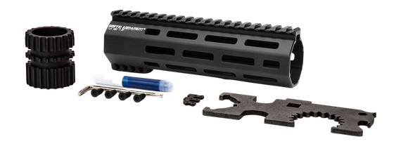 Griffin Armament SR-Rigid M-Lok Rail, Suppressor-Ready Handguard, 7.5" Large, Black 