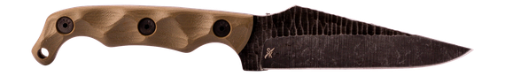 Stroup Knives TU2, 2.50" Fixed Blade, OD Green G10 Handle, Acid Etched Finish 