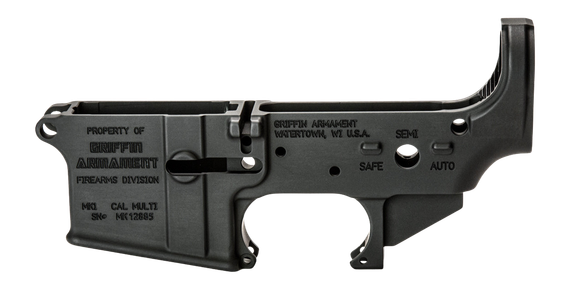 Griffin Armament MK1SL MK1, Receiver, Stripped Lower, Black Aluminum 