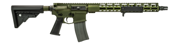 Griffin Armament MK2 RECCE, 223 WYLDE, 16.10" Barrel, 30 Rds, Threaded Barrel, Warhawk Green Anodized/Black 