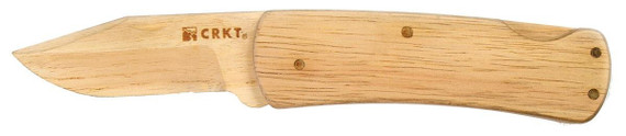 CRKT Nathan's Knife Kit, Wood Folding Lockback Trainer, Natural Wood Finish 