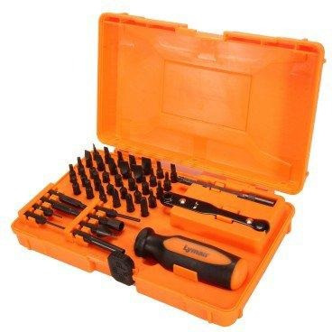 Lyman Master Gunsmith Tool Kit, 45-Piece Gunsmithing Screwdriver Set, Orange 
