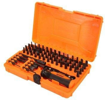 Lyman Master Gunsmith Tool Kit, 68-Piece Gunsmithing Screwdriver and Bit Set, Orange Case 