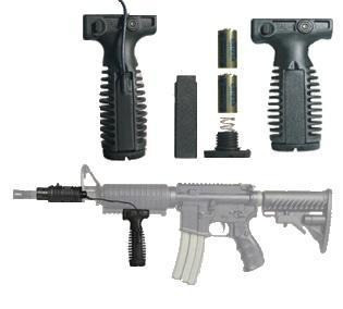 FAB Defense TL-4, Quick Release Tactical Vertical Foregrip with Battery Storage, Black 