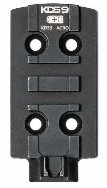 Kimber KDS9c ACRO Optic Plate w/ Fixed Rear Sight, Black Anodized 