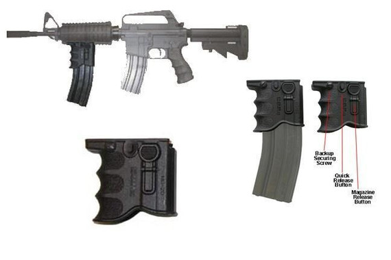 FAB Defense MG-20, Foregrip and Spare Magazine Holder, Black 