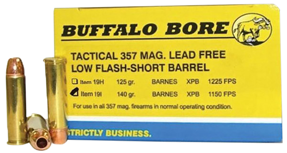 Buffalo Bore Buffalo-Barnes Strictly Business, .357 Magnum, 140gr Barnes XPB Lead-Free, 20 Rounds 