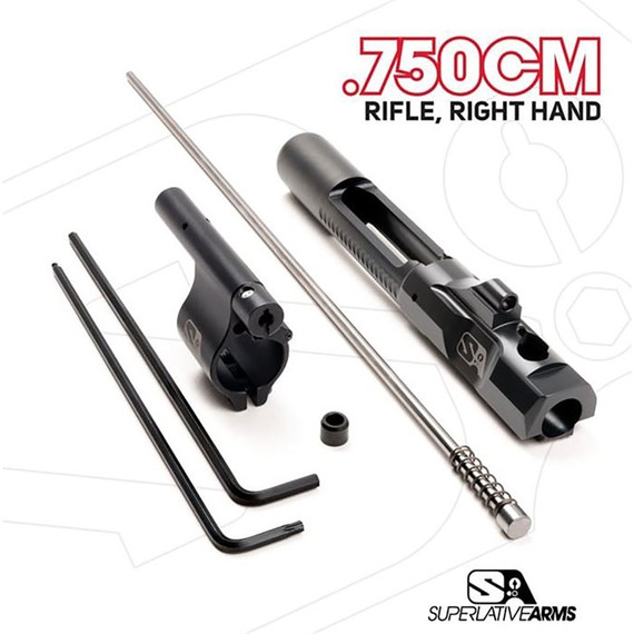 Superlative Arms AR-15 .750CM Adjustable Piston System, Rifle Length, Right Hand, Clamp-On Gas Block, Dark DLC Finish 