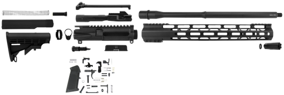TacFire AR Build Kit, 9MM Luger, Key Components Rifle Kit, Black Nitride 