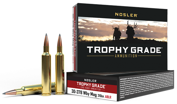 Nosler Trophy Grade Long-Range, 30-378 Wby Mag, 210gr ABLR 