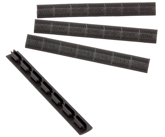Ergo WedgeLok Slot Cover, 4 Slot Low Profile w/ Aggressive Texture, Black Rubber 