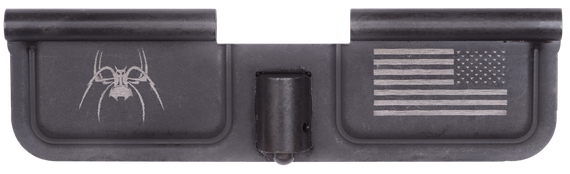 Spikes Ejection Port Door, Spider & Flag Engraving, Black Phosphate 