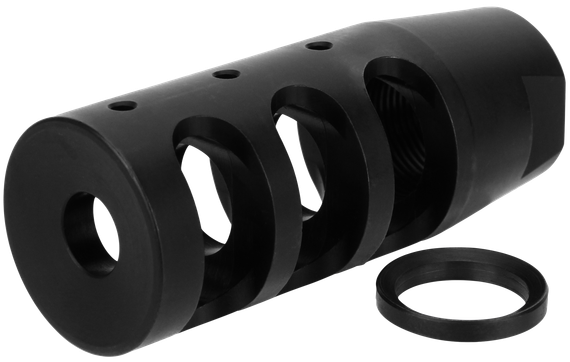 TacFire Compact, 3-Port AR-15 Compensator, Steel, Black Nitride 