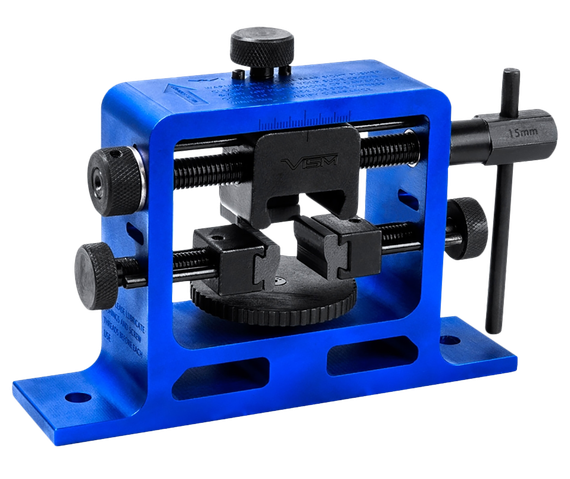 NcStar VTUPRS, Universal Pistol Rear Sight Tool, Blue Anodized Aluminum Frame with Steel Tools 