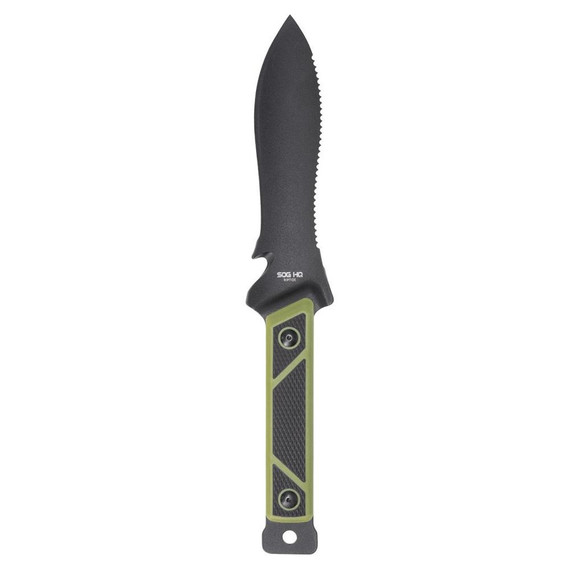 SOG Rip Tide Fixed Knife, 6.50" Blade, Black/Green 