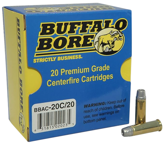 Buffalo Bore 20C20 Strictly Business, 38 Special, 158gr Lead Semi-Wadcutter Hollow Point, 20 Rds 