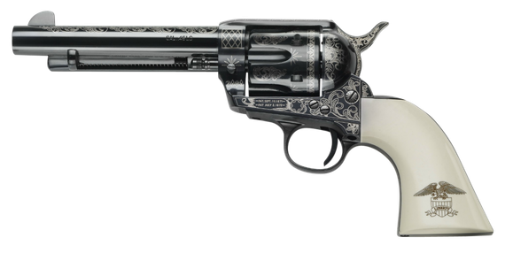 Pietta 1873 Great Western II Liberty, 45 COLT (LC), 4.75" Barrel, 6 Rds, Blued Engraved 