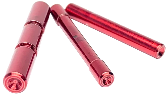 Cross Armory 3 Pin Set, Dimpled, Red Steel 
