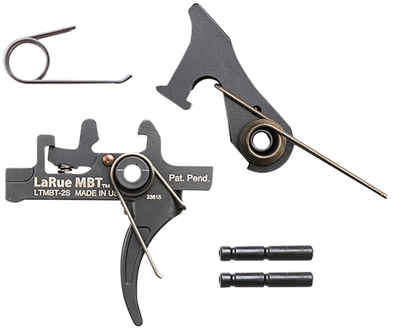 LaRue Tactical MBT-2S, Two-Stage Curved Trigger, Fits AR10/AR15, Black 